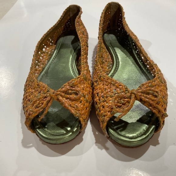 Frye Womens Malorie Woven Leaf Flats 11 - Picture 8 of 12